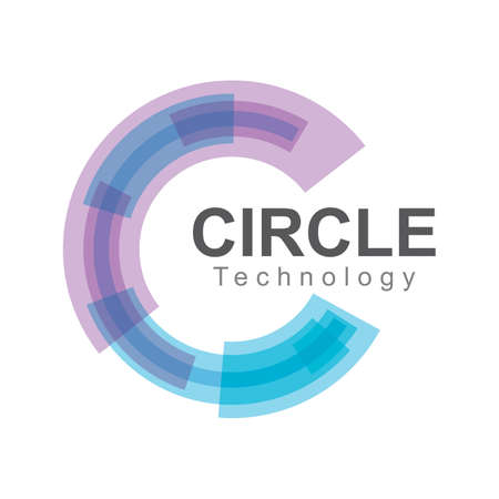 Color circle logo template vector designのイラスト素材