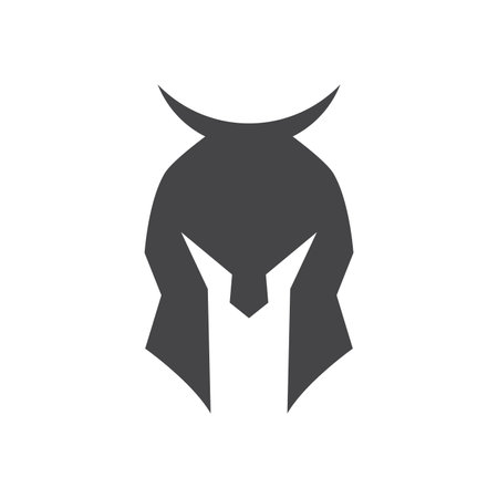 Spartan helmet logo vector designのイラスト素材