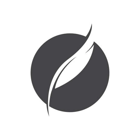 Feather ilustration logo vector templateのイラスト素材