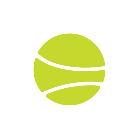 Tennis ball logo vector flat design templateのイラスト素材