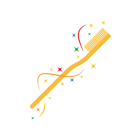 Toothbrush logo illustration vector flat designのイラスト素材