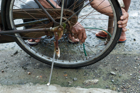 Pump bike with manual pomp bikeの写真素材