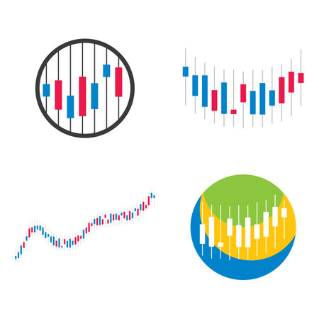 Business Trading logo vector flat design templateのイラスト素材