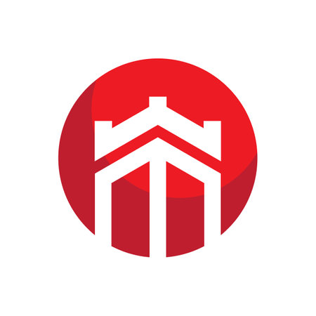 Castle logo vector flat design template eps 10のイラスト素材
