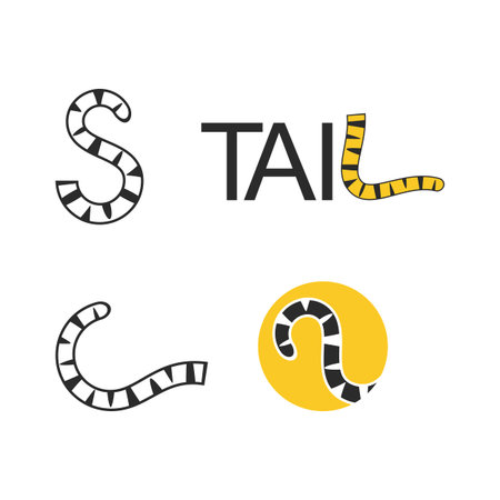 Tiger tail icon vector illustration flat designのイラスト素材