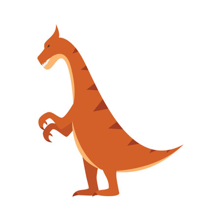 Dinosaur Cartoon flat design illustration vector templateのイラスト素材