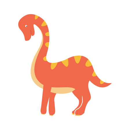 Dinosaur Cartoon flat design illustration vector templateのイラスト素材