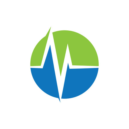 Pulse line Heart beat line ilustration logo vector templateのイラスト素材