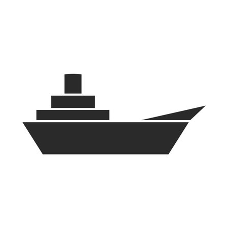 Cruise ship Logo icon Template vector flat designのイラスト素材