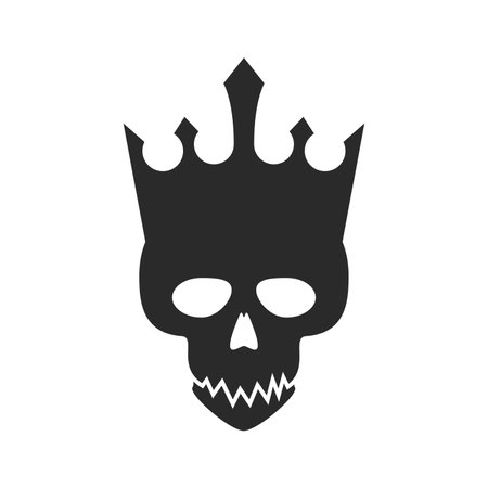 Skull logo icon vector illustration flat designのイラスト素材