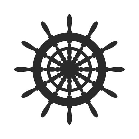 Ship wheel icon illustration vector flat designのイラスト素材