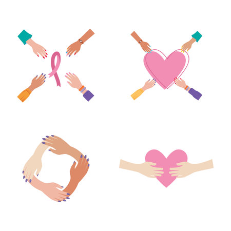 Hand Care Logo illustration Template vector flat designのイラスト素材