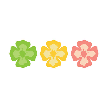 Clover leaf logo illustration vector flat designのイラスト素材
