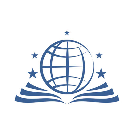 World book day logo vector flat design templateのイラスト素材