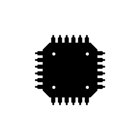 Processor logo icon vector flat design templateのイラスト素材