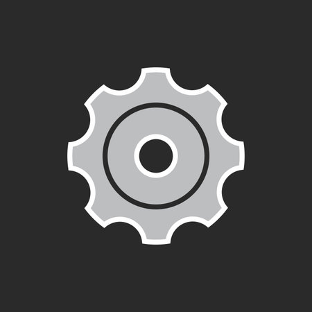 Gear illustration logo icon vector flat design templateのイラスト素材