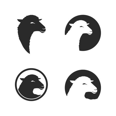Goat illustration logo icon logo template vector designのイラスト素材