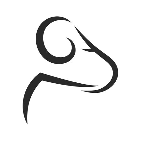 Goat illustration logo icon logo template vector designのイラスト素材