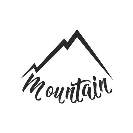 Mountain illustration logo vector designのイラスト素材
