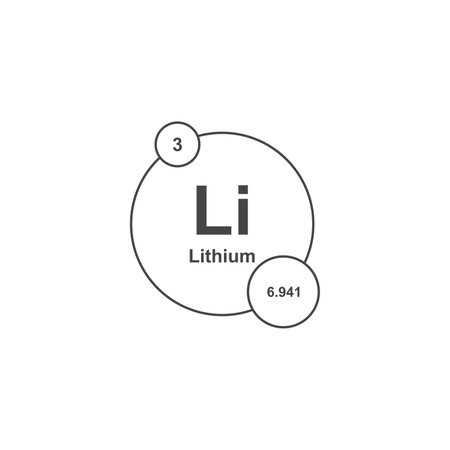 Chemical sign and symbol flat designのイラスト素材