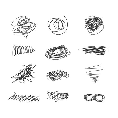 Scrible line art hand draw vectorのイラスト素材