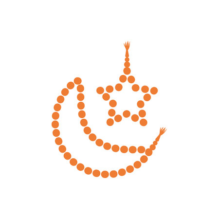Islamic prayer beads illustration vectorのイラスト素材