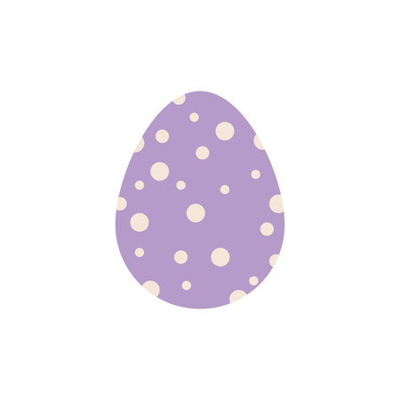 Easter egg with colored decoration pattern flat designのイラスト素材