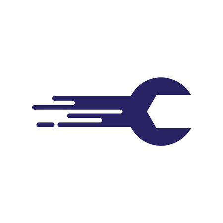 Wrench logo vector flat designのイラスト素材