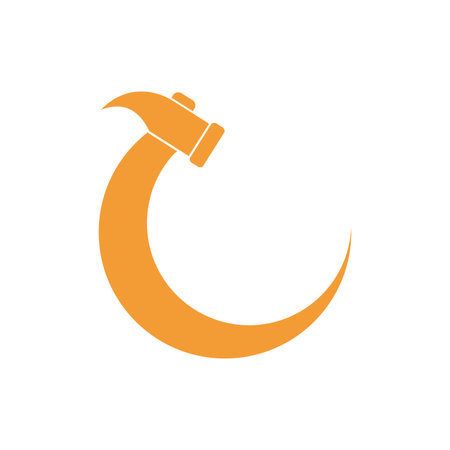 Hammer logo icon vector flat designのイラスト素材