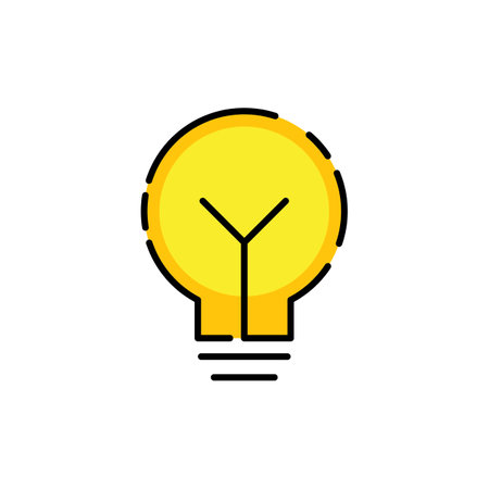 Bulb technology illustration logo icon vector designのイラスト素材