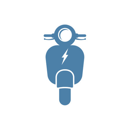Electric motorcycle illustration vector flat designのイラスト素材