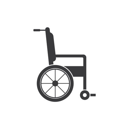 Wheel chair icon vector flat designのイラスト素材
