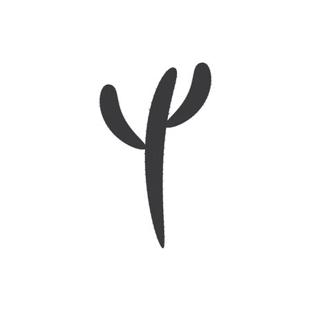 Cactus illustration flat design templateのイラスト素材