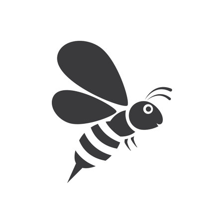 Bee Logo icon vector flat design eps 10のイラスト素材