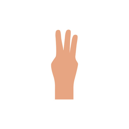Hand gesture symbol illustration flat designのイラスト素材