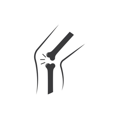 Knee leg illustration flat design vectorのイラスト素材