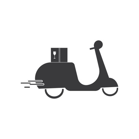 Delivery icon flat design vector templateのイラスト素材