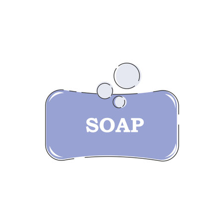 Soap icon flat design vectorのイラスト素材