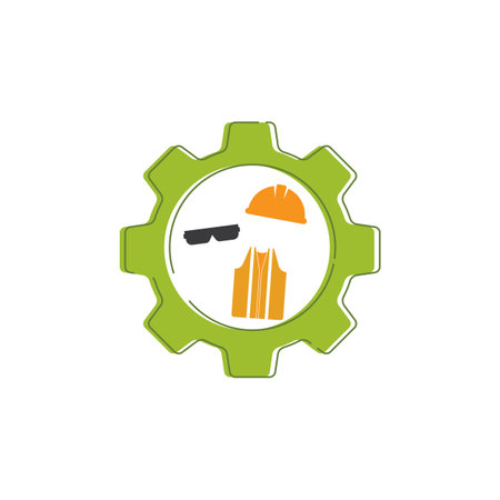 Engineering icon flat design vectorのイラスト素材