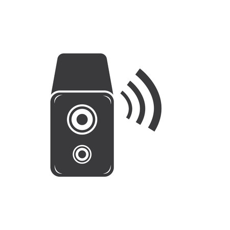Audio icon flat design vectorのイラスト素材