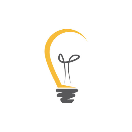 Bulb technology illustration logo vector designのイラスト素材