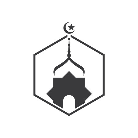 Mosque icon flat design vectorのイラスト素材