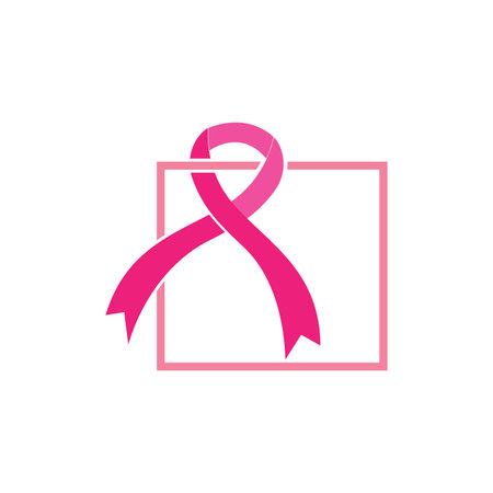 Breast cancer awareness, ribbon logo icon vector templateのイラスト素材