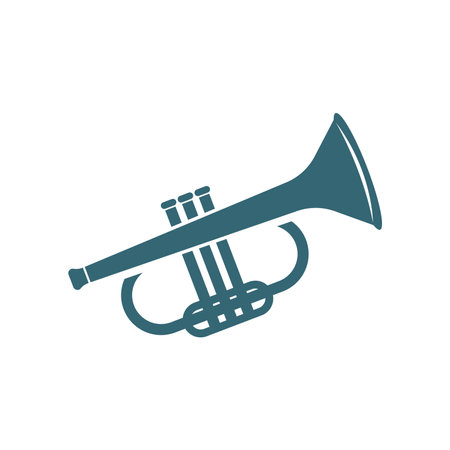 Saxophone logo icon flat designのイラスト素材