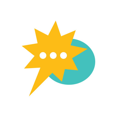 Speech bubble icon vector flat design templateのイラスト素材