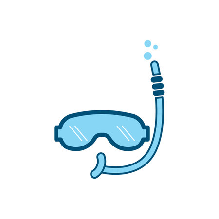Scuba diving logo icon flat designのイラスト素材