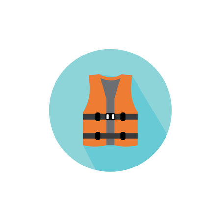 Life vest icon flat design vectorのイラスト素材