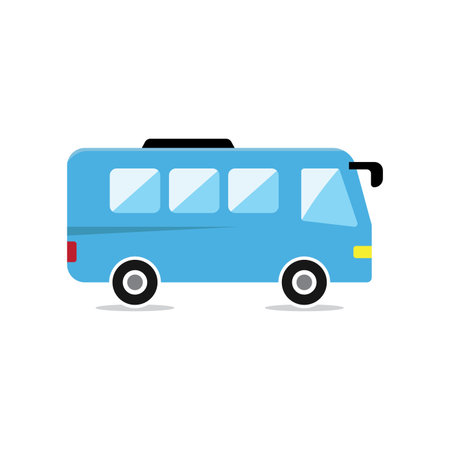 Bus illustration icon flat design Holiday and travel icon designのイラスト素材