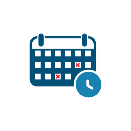 Calendar icon vector illustration flat designのイラスト素材