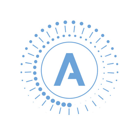 Circle technology logo flat design templateのイラスト素材